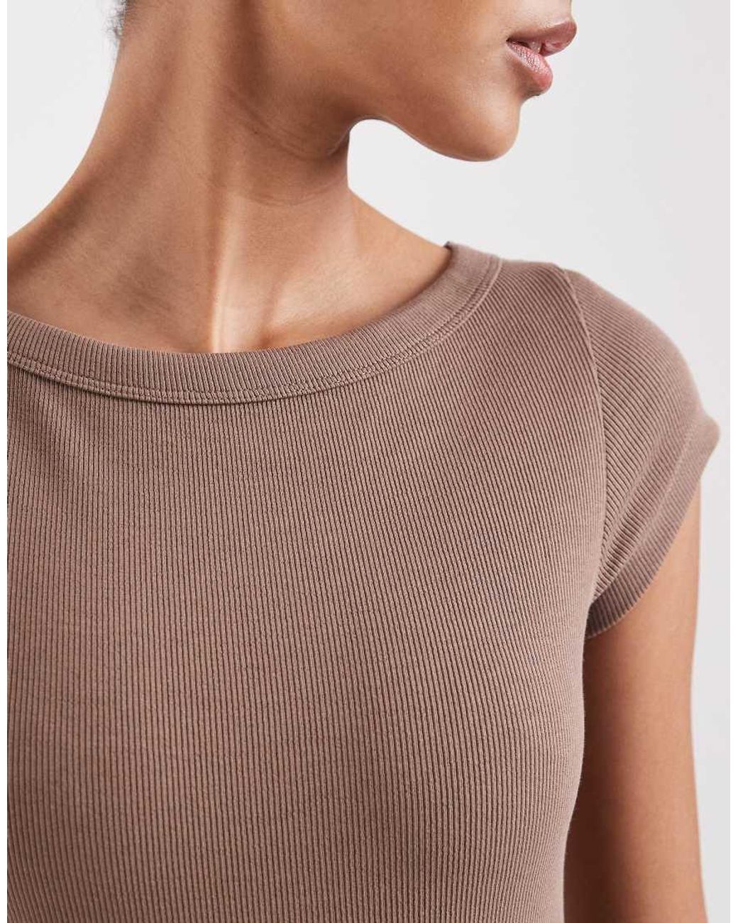 JJXX Multicolor Ribbed Boat Neck Tee