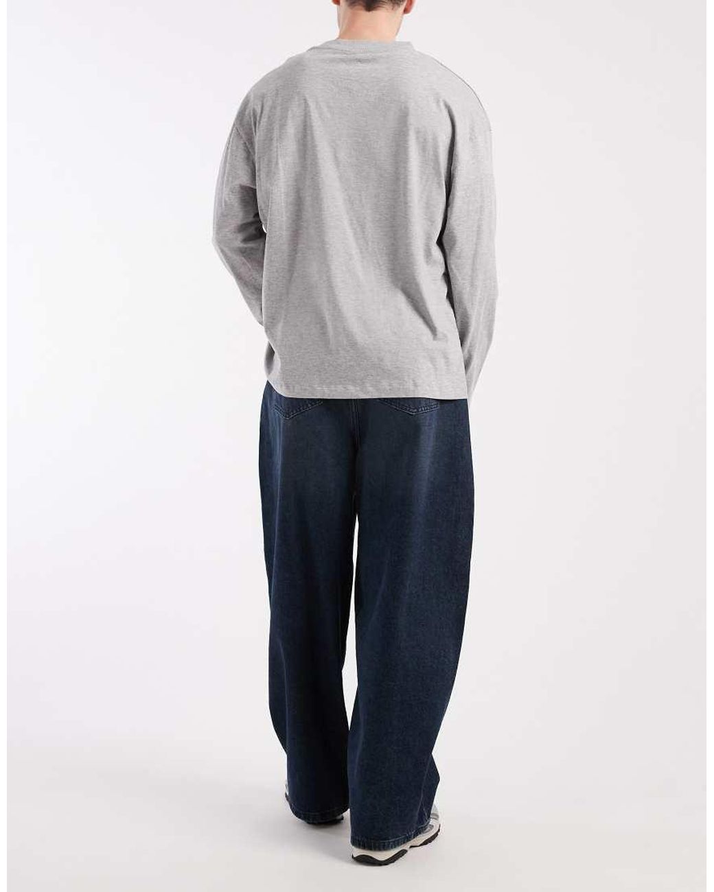 ASOS Gray Oversized baggy Jeans for men