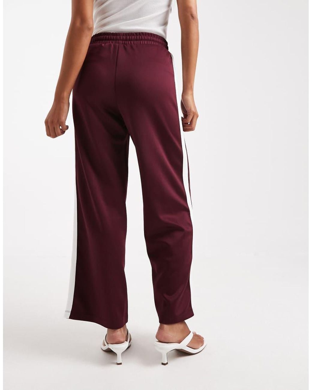 Noisy May Red Straight Leg Jersey Trouser