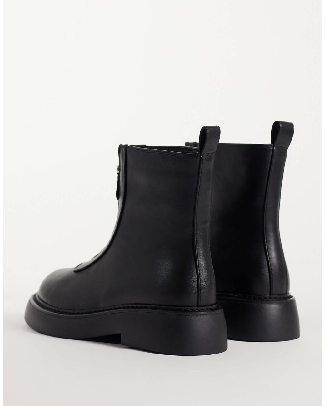 Raid Black Bernice Front Zip Chelsea Boots