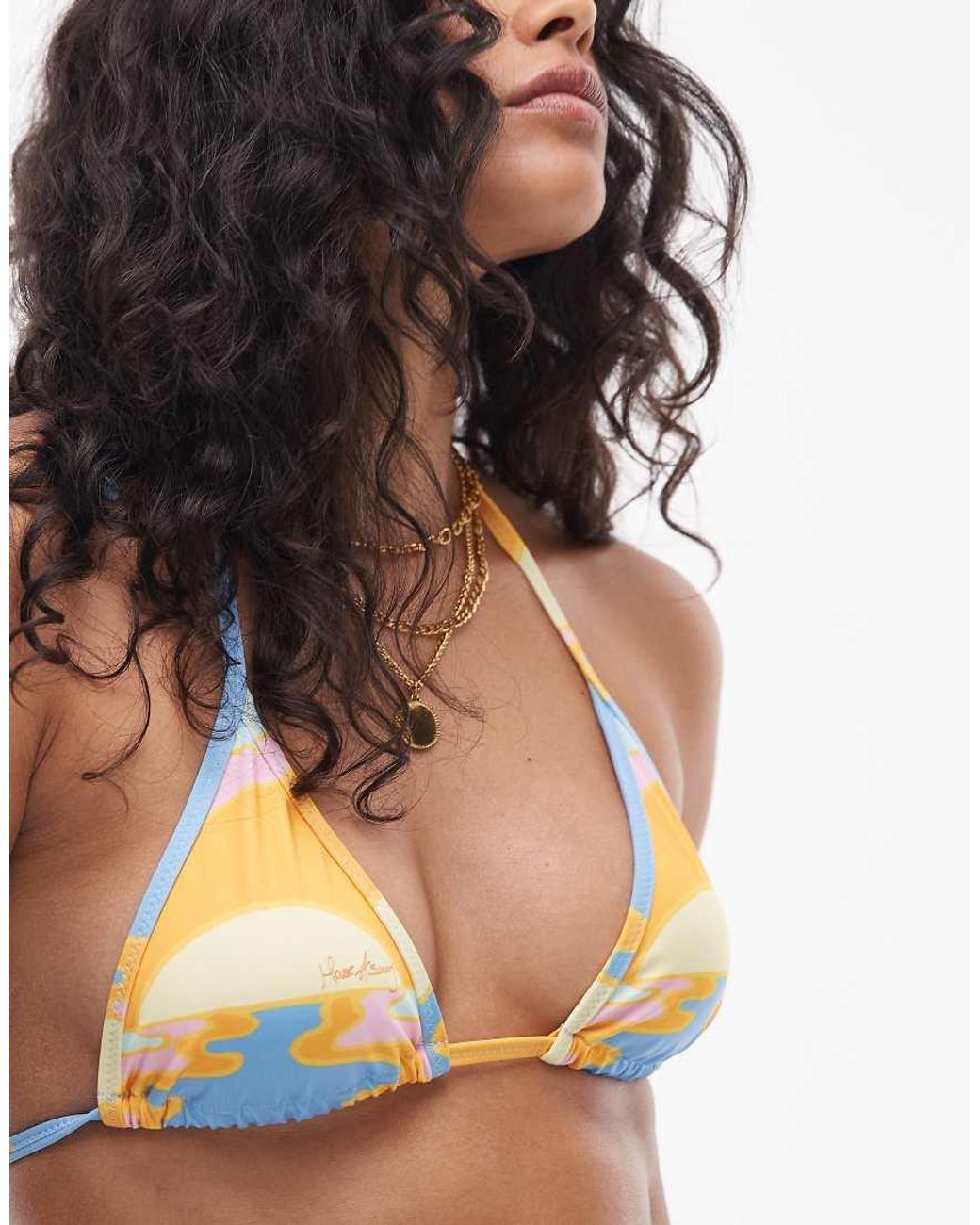 House Of Sunny Brown Tripper Printed Bikini Set