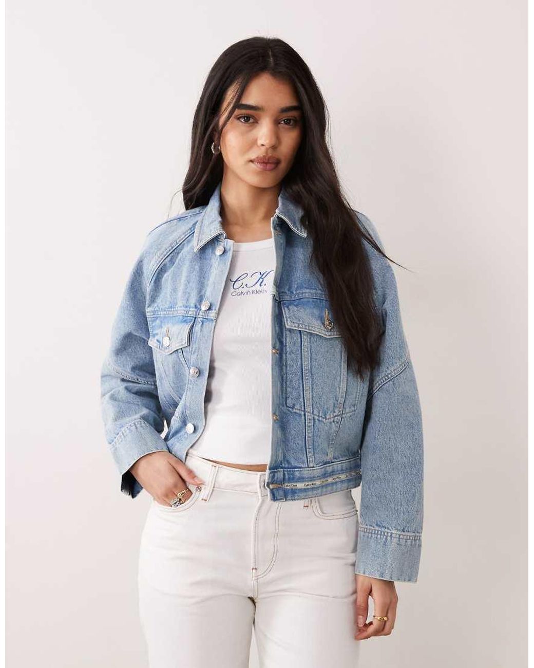 Calvin Klein Blue Boxy Denim Jacket
