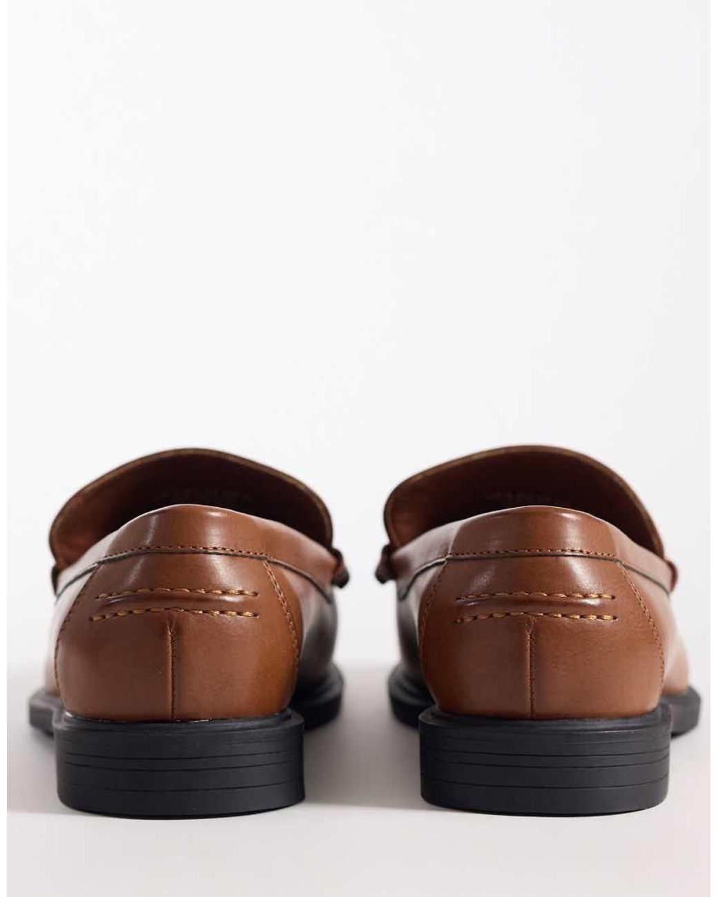 ASOS Brown Penny Loafers for men