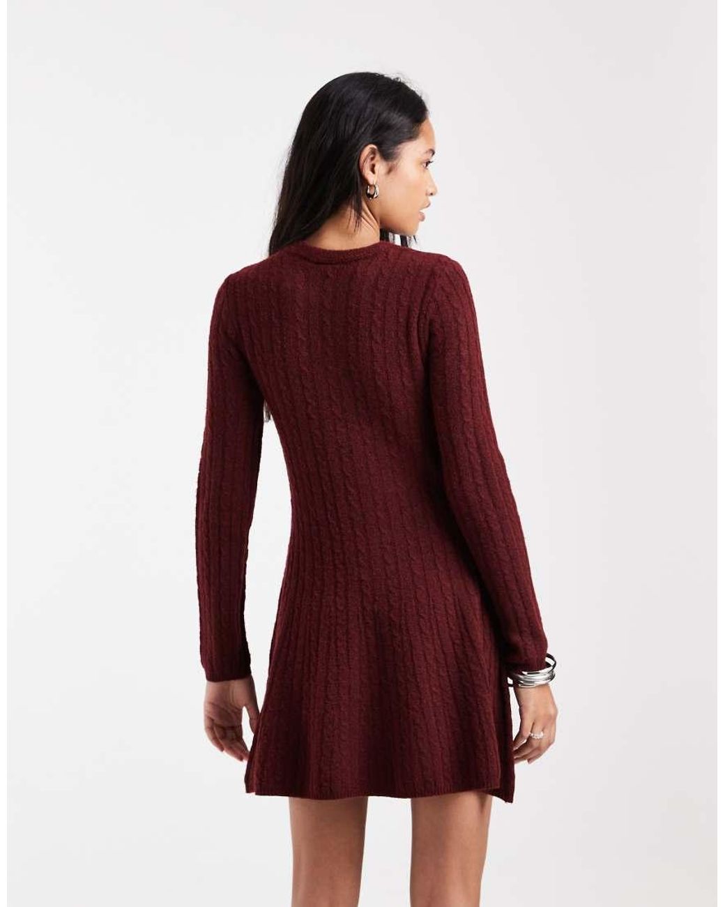 Vero Moda Red Fit And Flare Knitted Mini Dress