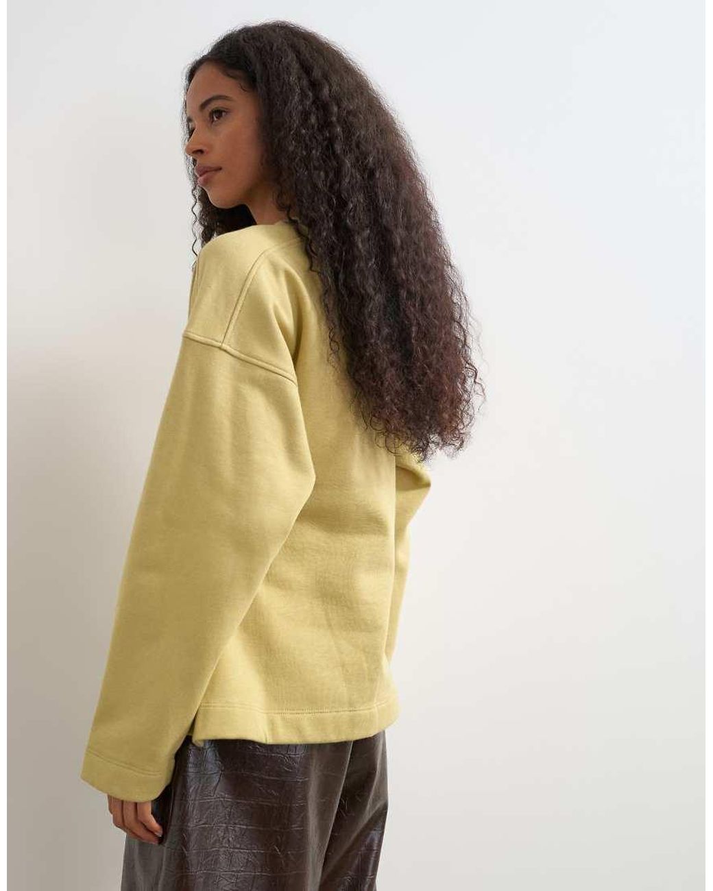 TOPSHOP Natural Sweat Crew Neck Cinched Jumper