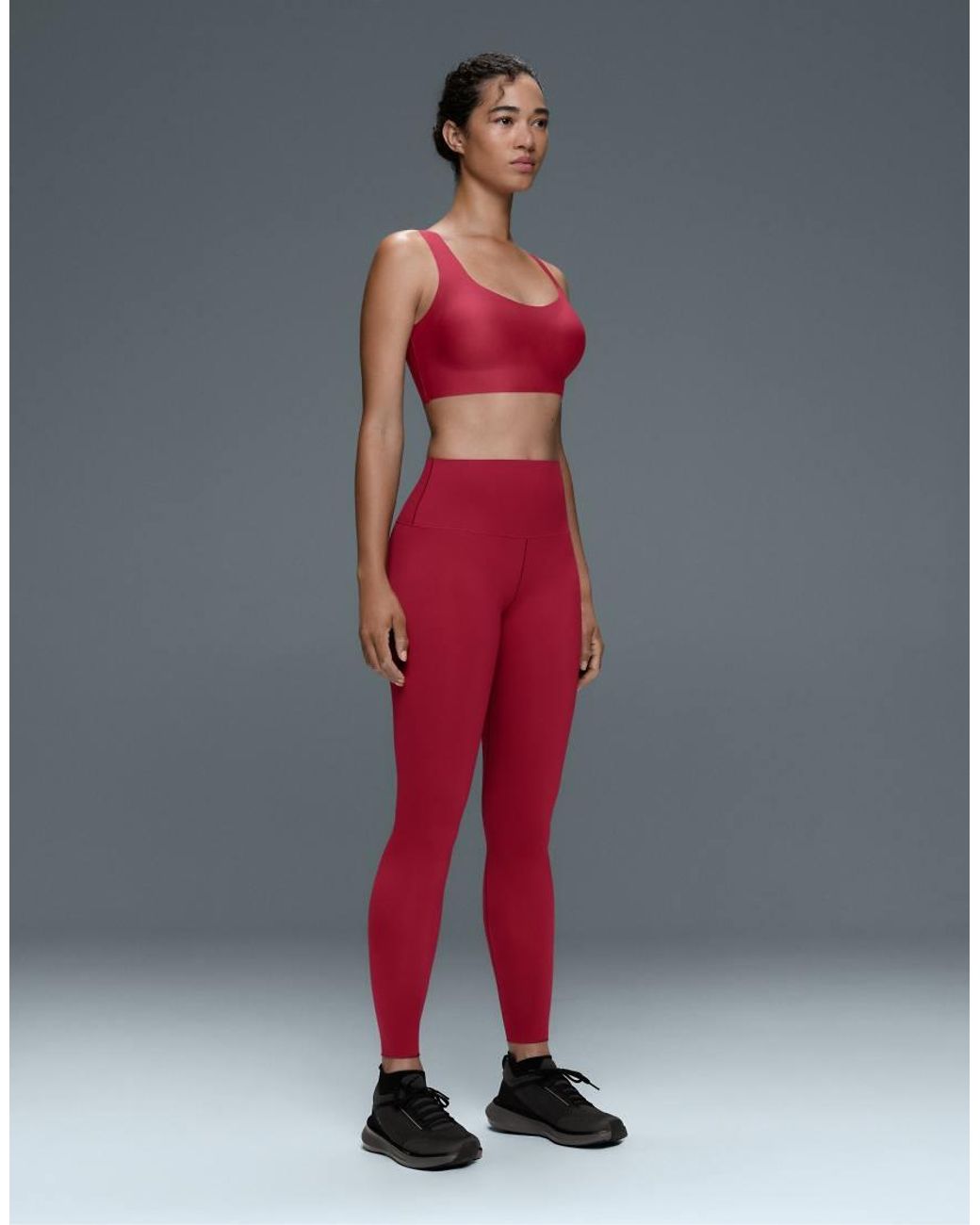 Oysho Red Perfect-Adapt Medium-Support Sports Bra With Cups