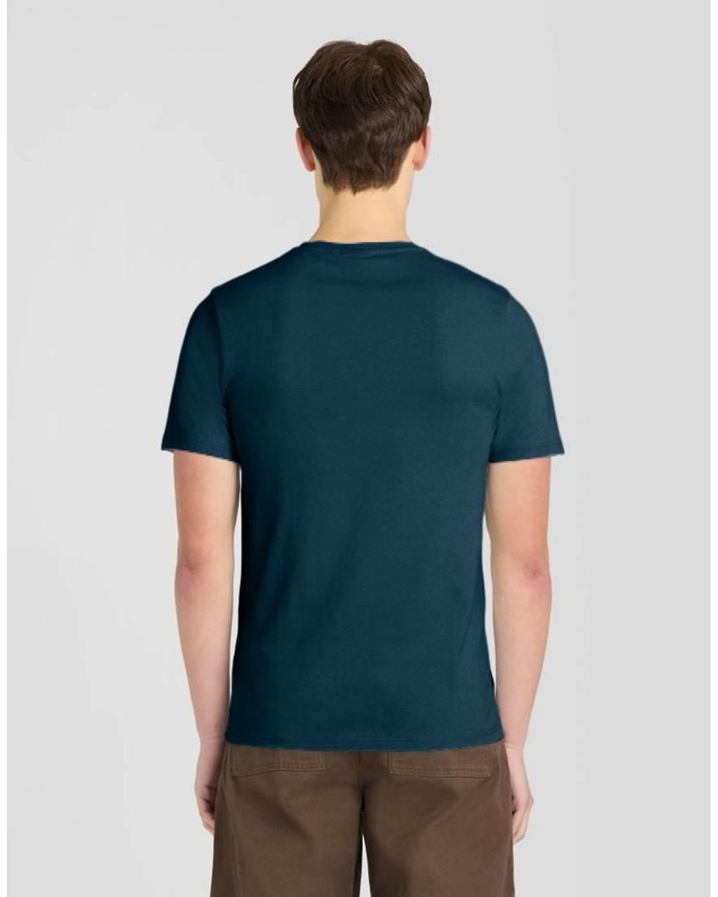 Lyle & Scott Blue Ss T-Shirts Plain T-Shirt for men