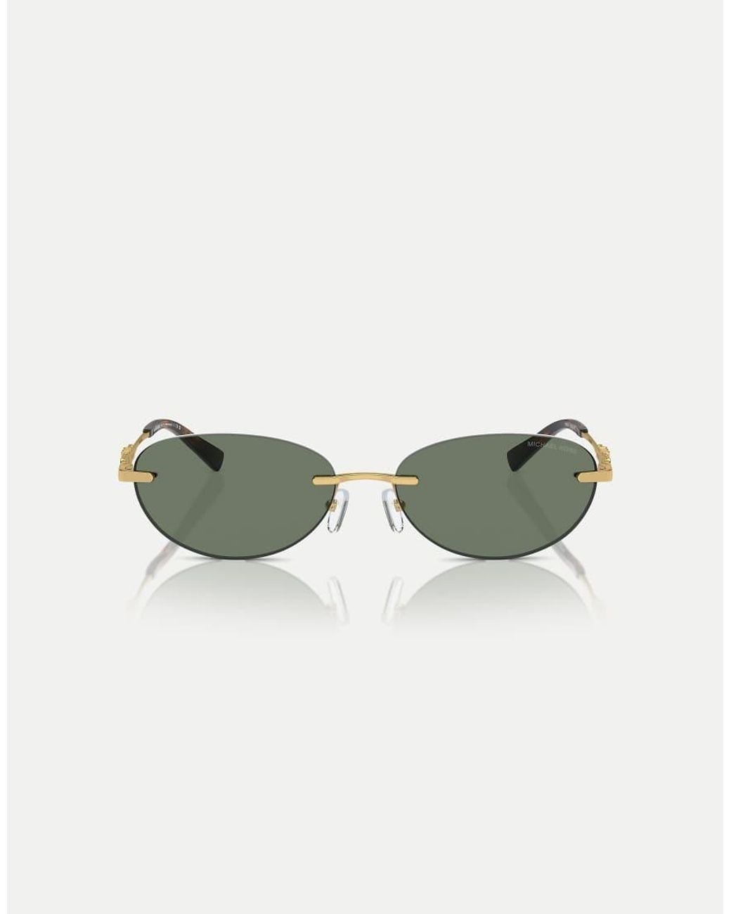 Michael Kors Green Manchester Oval Sunglasses With Lens