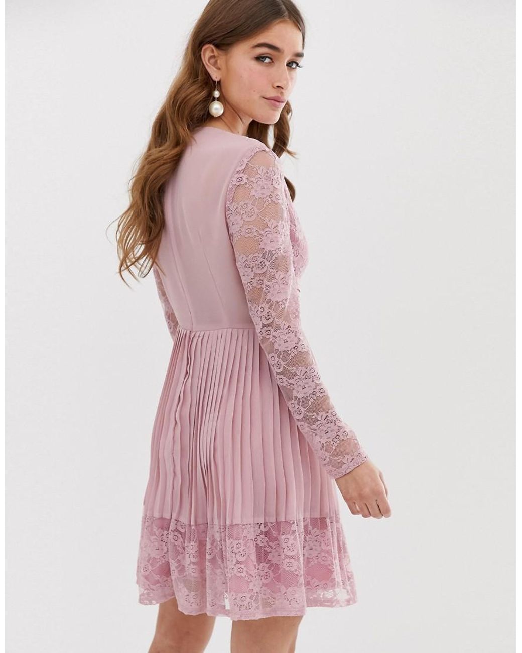 pink mini skater dress