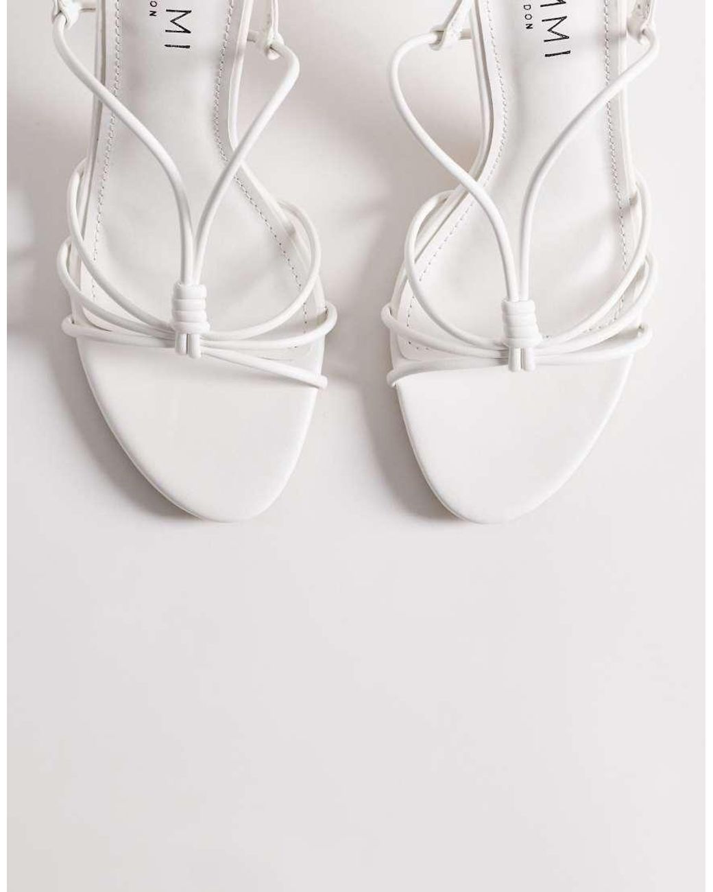 SIMMI White Simmi London Nina Strappy Heeled Sandals