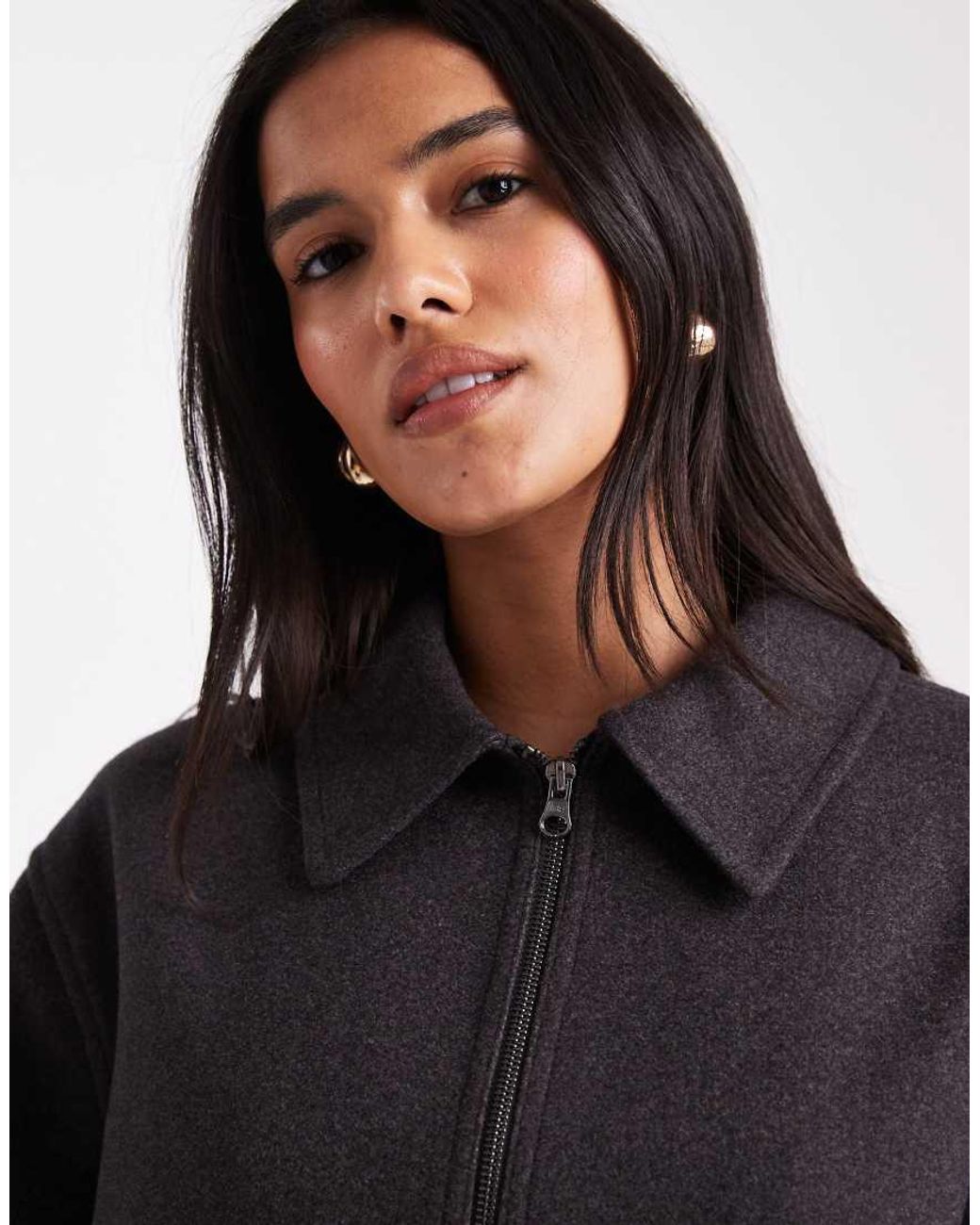 ASOS Blue Top Collar Harrington Jacket