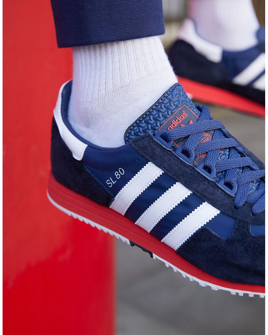 adidas Originals – SL 80 – Marineblaue Sneaker in Blau für Herren | Lyst AT