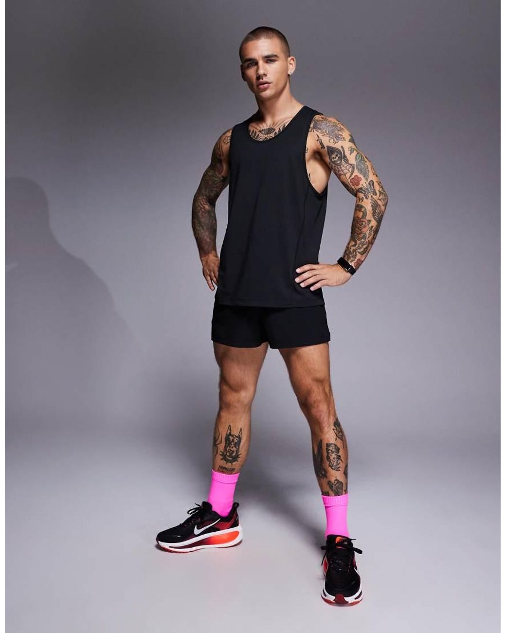 4505 Black Icon Training Vest With Racer Back for men