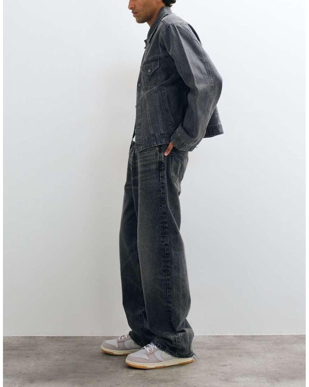 Abercrombie & Fitch Blue baggy Fit Jeans for men