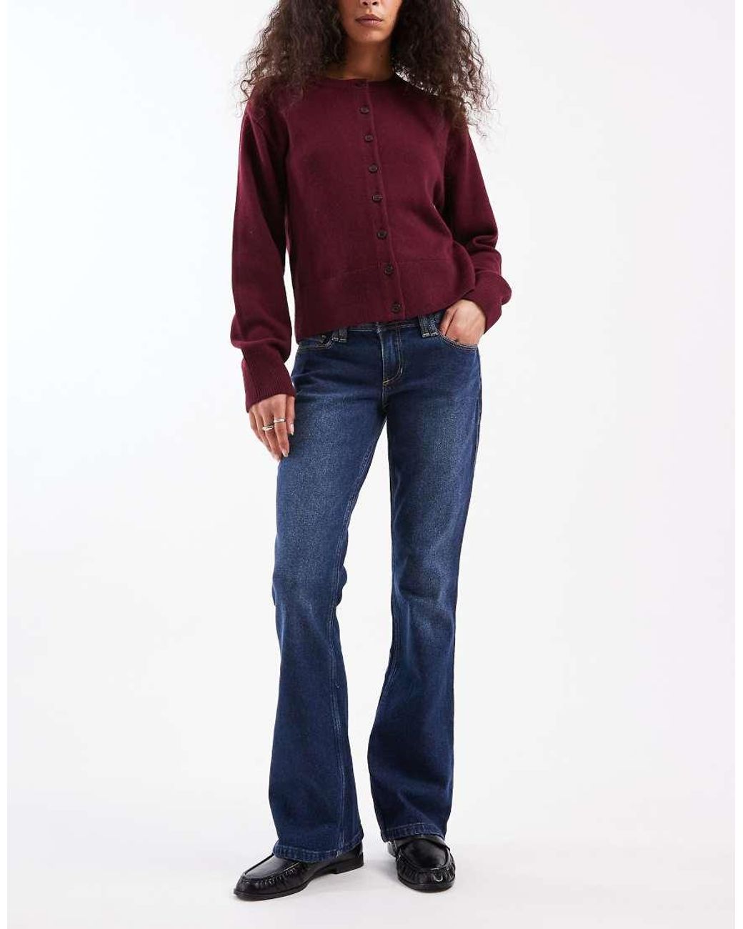 Hollister Red Low Rise Bootcut Jeans