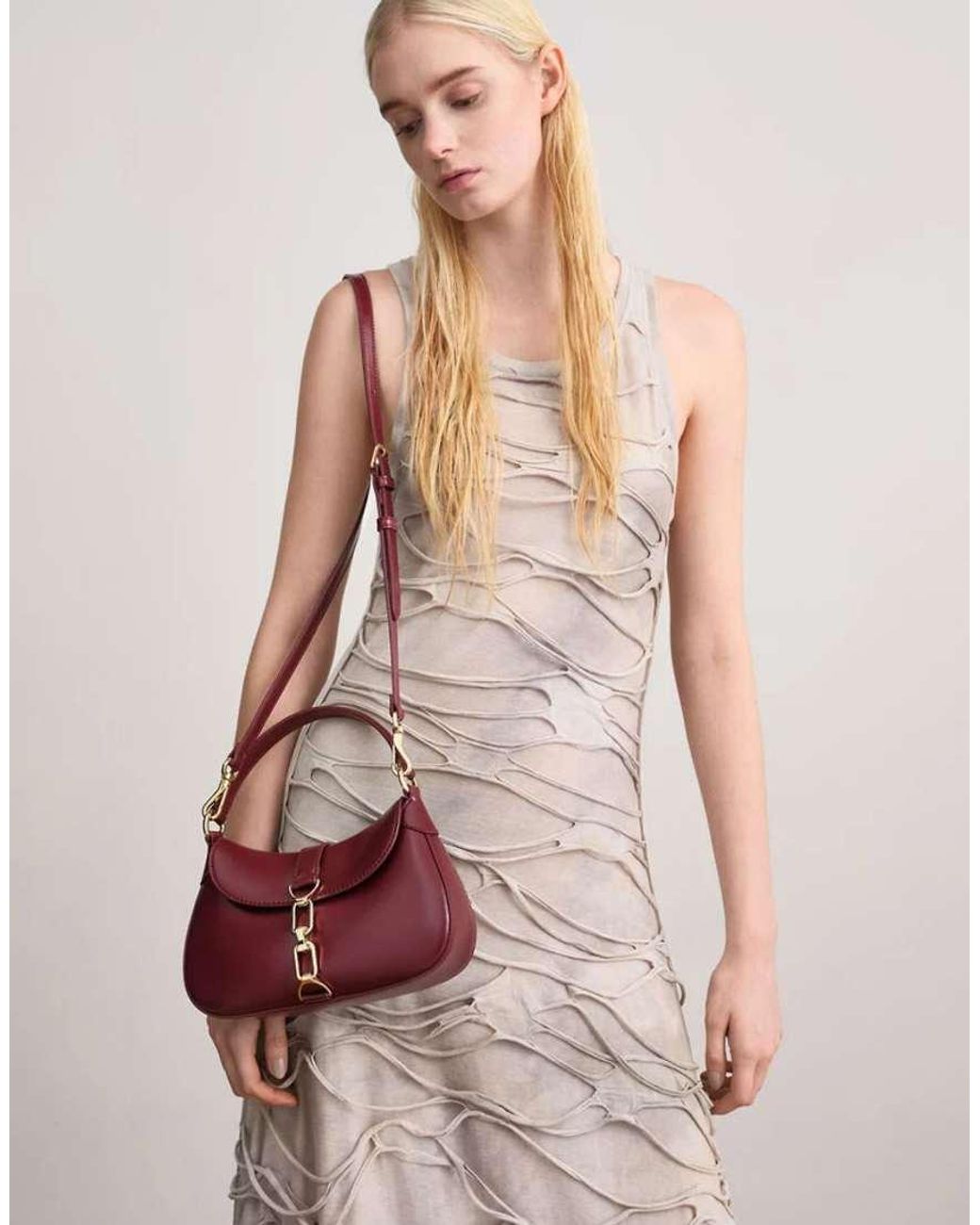 Charles & Keith Purple Agatha Chain Accent Bag