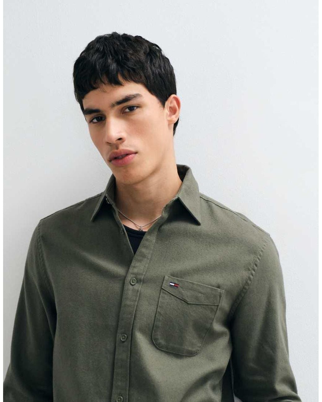 Tommy Hilfiger Green Flannel Shirt for men