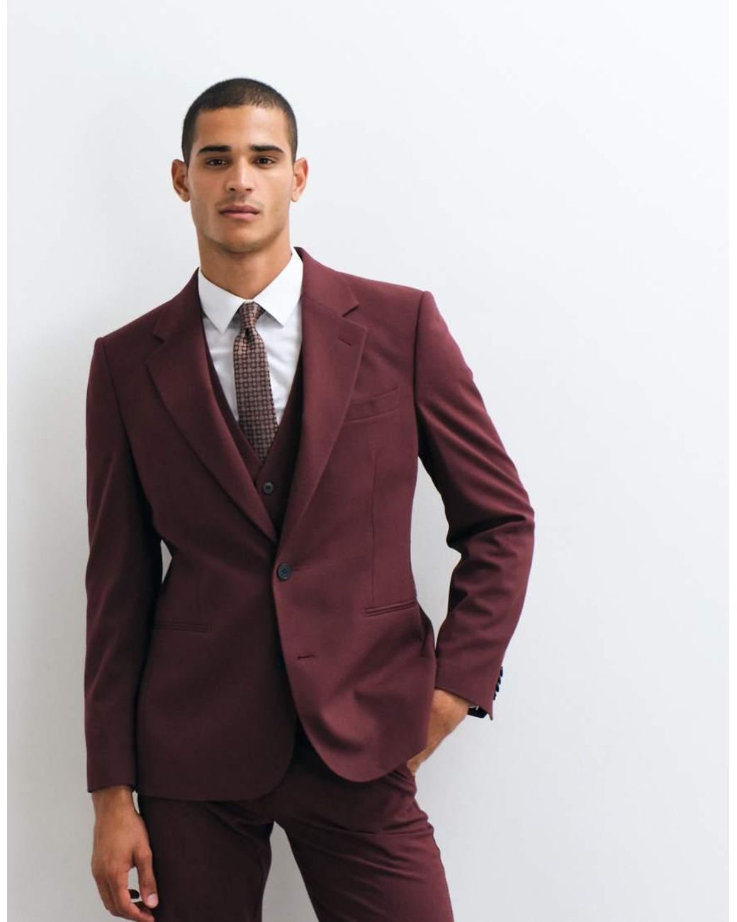 ASOS Brown Slim Suit Jacket for men