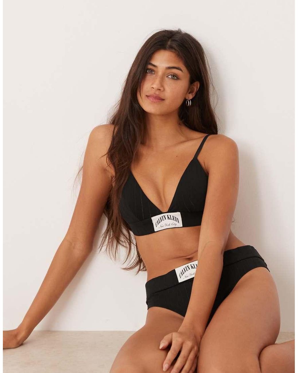 Calvin Klein Brown Heritage Athletic Lightly Lined Triangle Bra