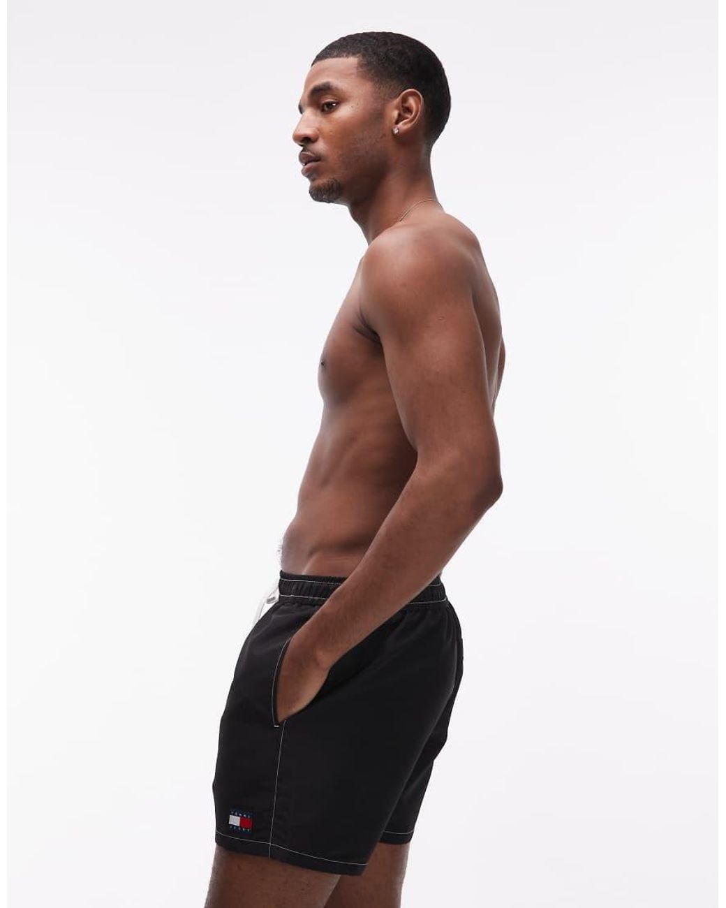 Tommy Hilfiger Red Drawstring Swim Shorts for men