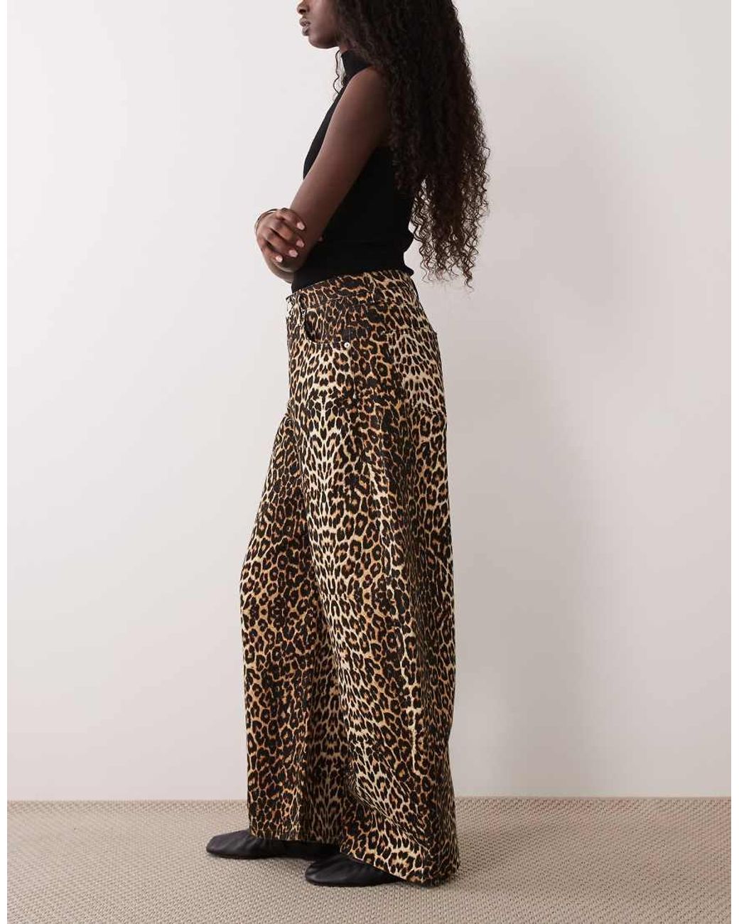 ASOS Brown Toffee Leopard Horn Jean