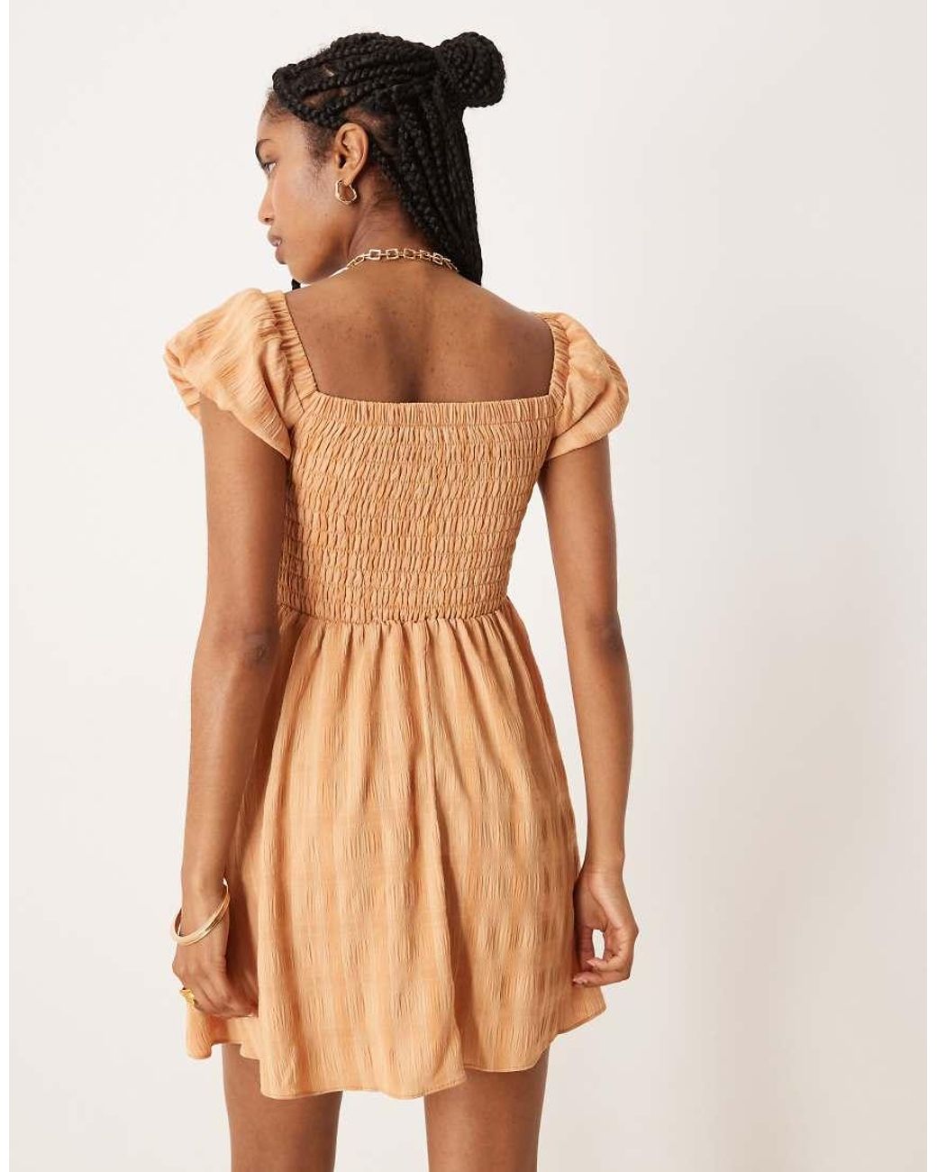 Glamorous Natural Square Neck Mini Dress