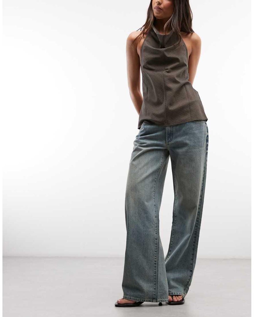 Abrand Jeans Gray 99 Mid Rise Baggy Jeans