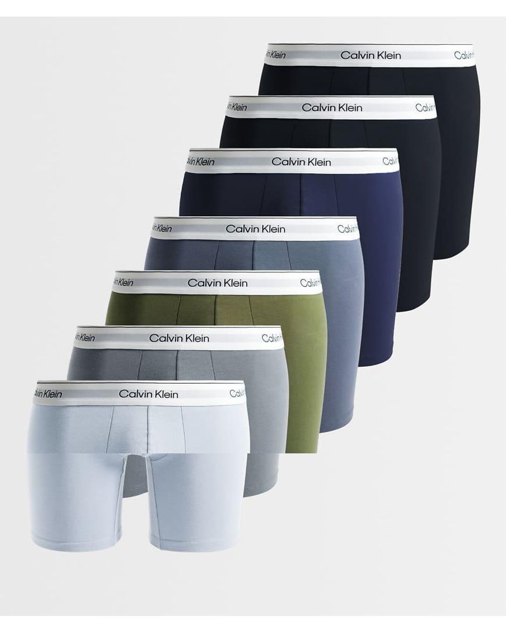 Calvin Klein Blue Icon Cotton Stretch 7 Pack Boxer Brief for men