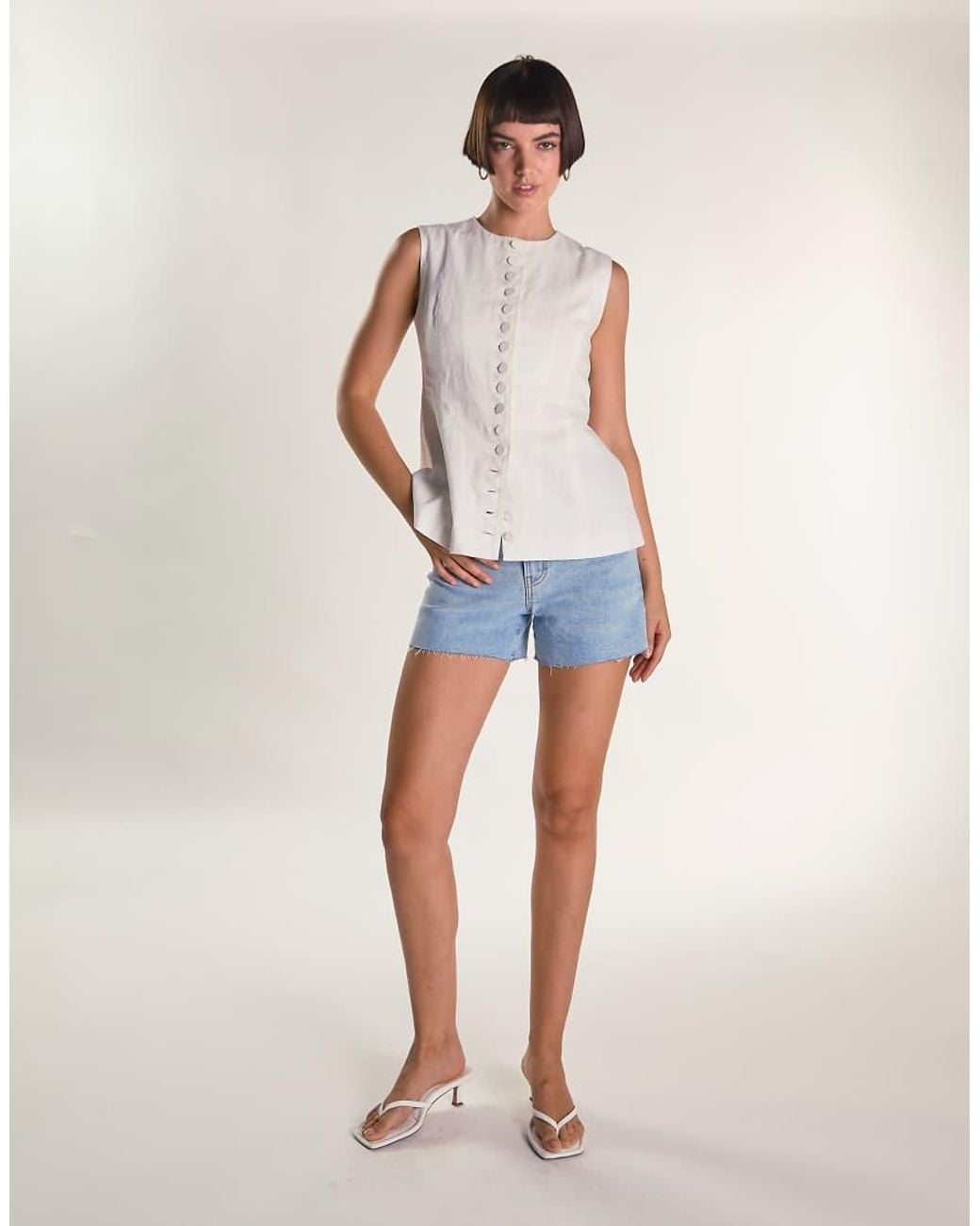 Glamorous Blue Slim Fit Stretchy Denim Short