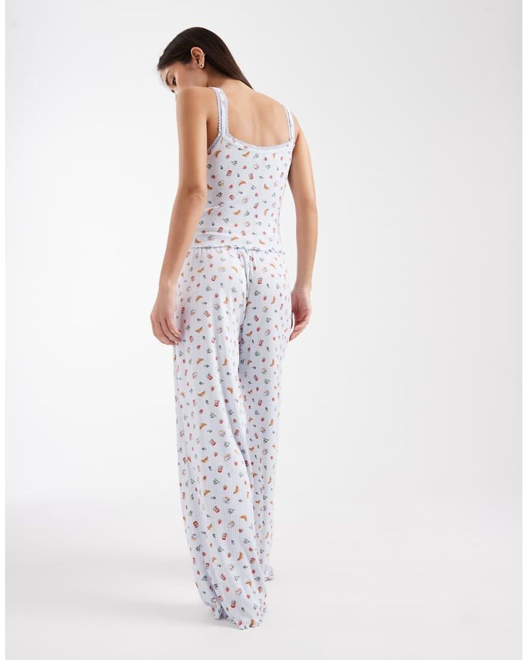 Miss Selfridge White Pointelle Pyjama Bottoms