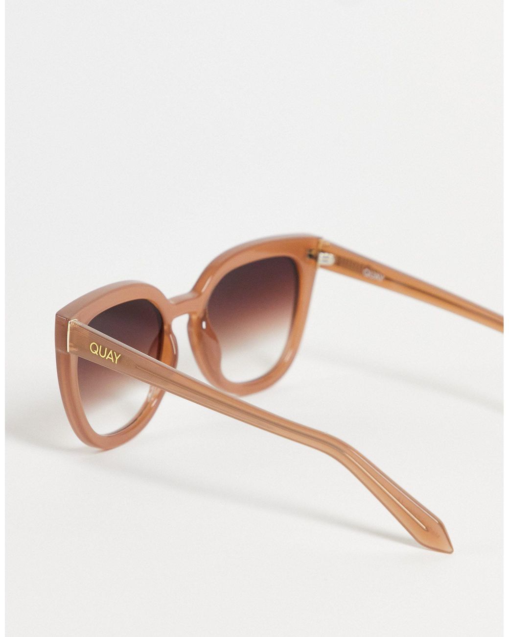 Quay Quay Noosa Womens Cat Eye Sunglasses in Brown | Lyst