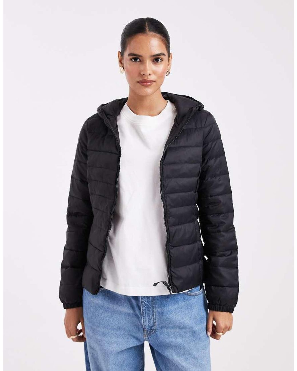 ONLY Blue Padded Jacket With Hood