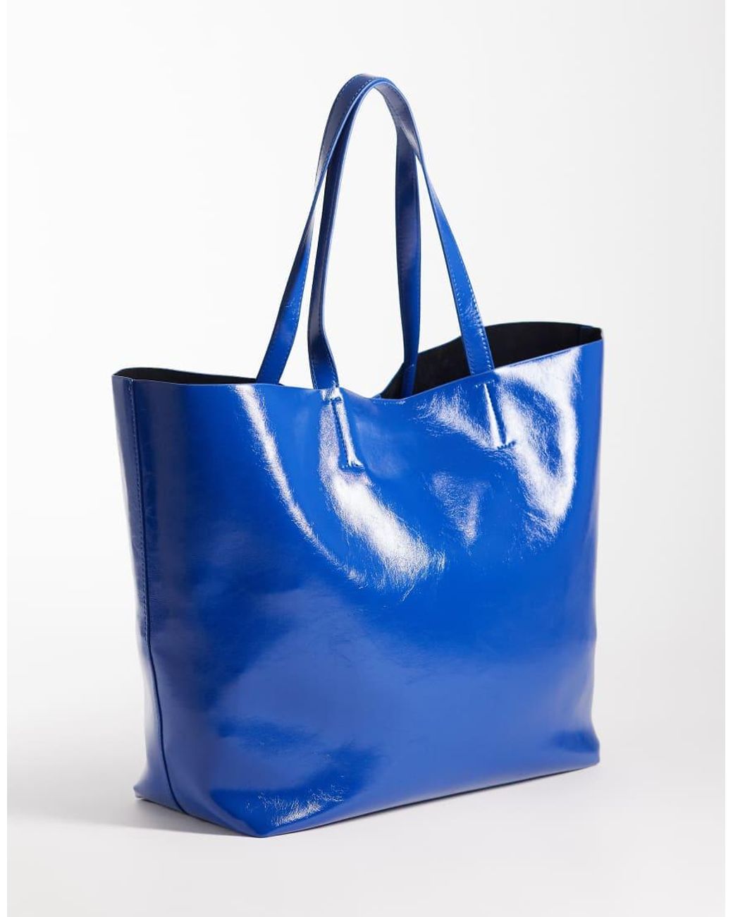 ASOS Blue Oversized Bonded Tote Bag