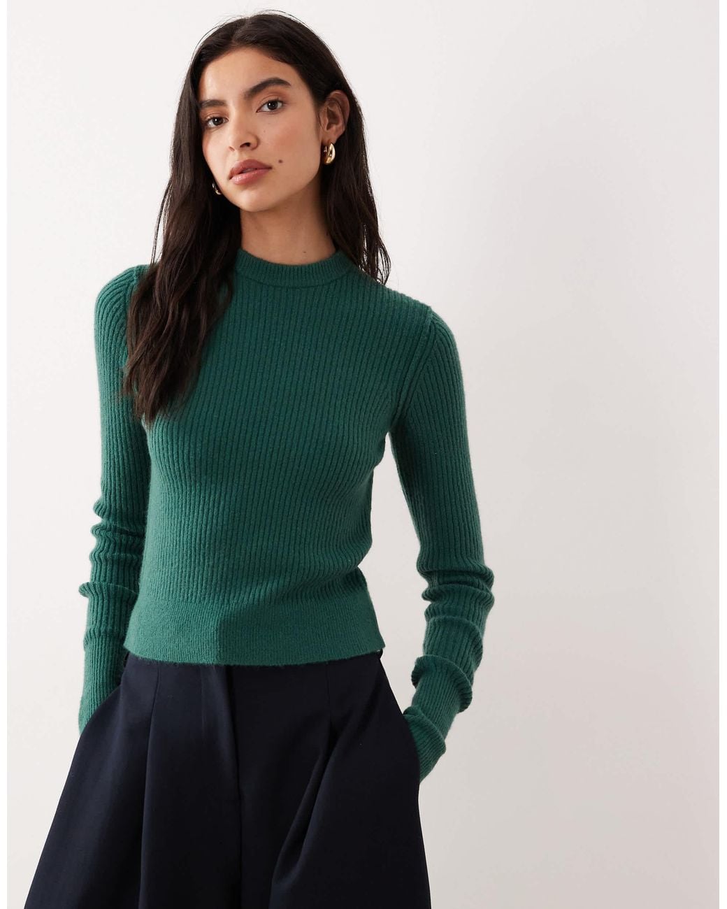 Free People Green Even After Pullover
