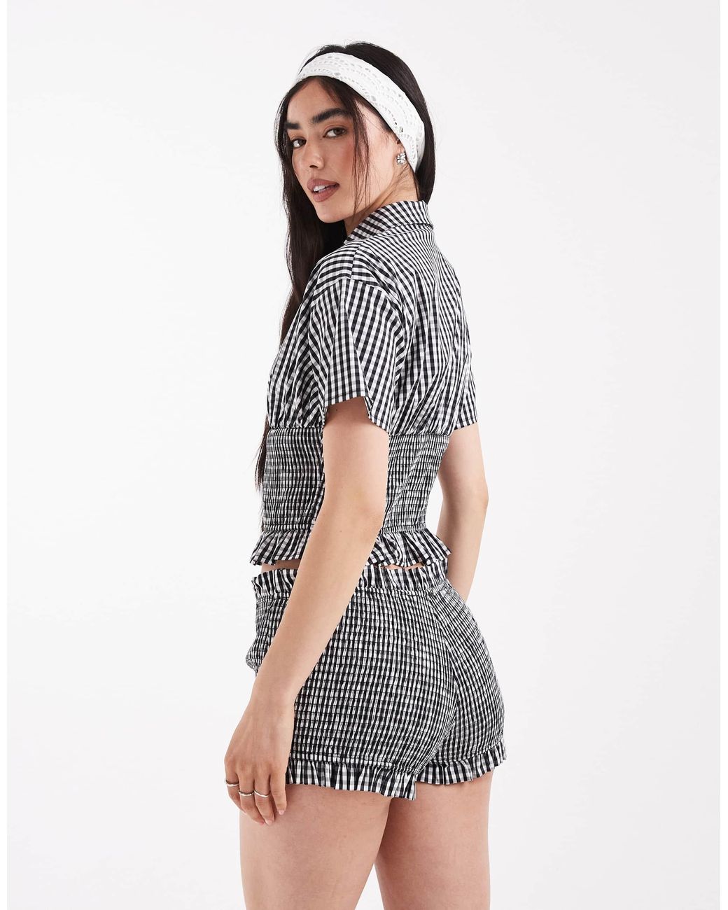 Daisy Street Black Mini Shorts