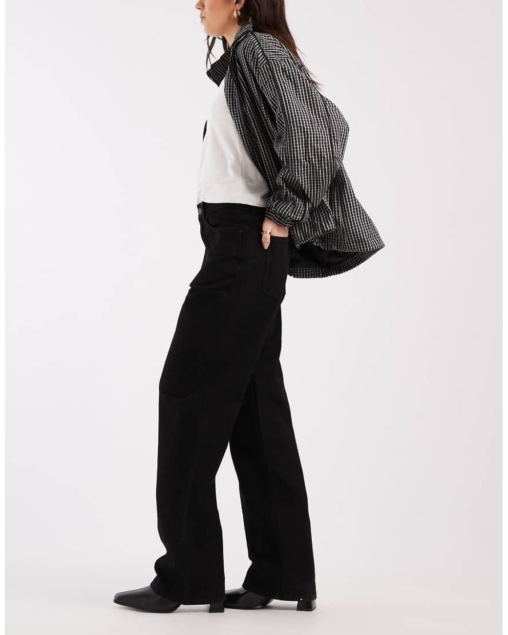 Cotton On Black Curvy 91 Straight Jean