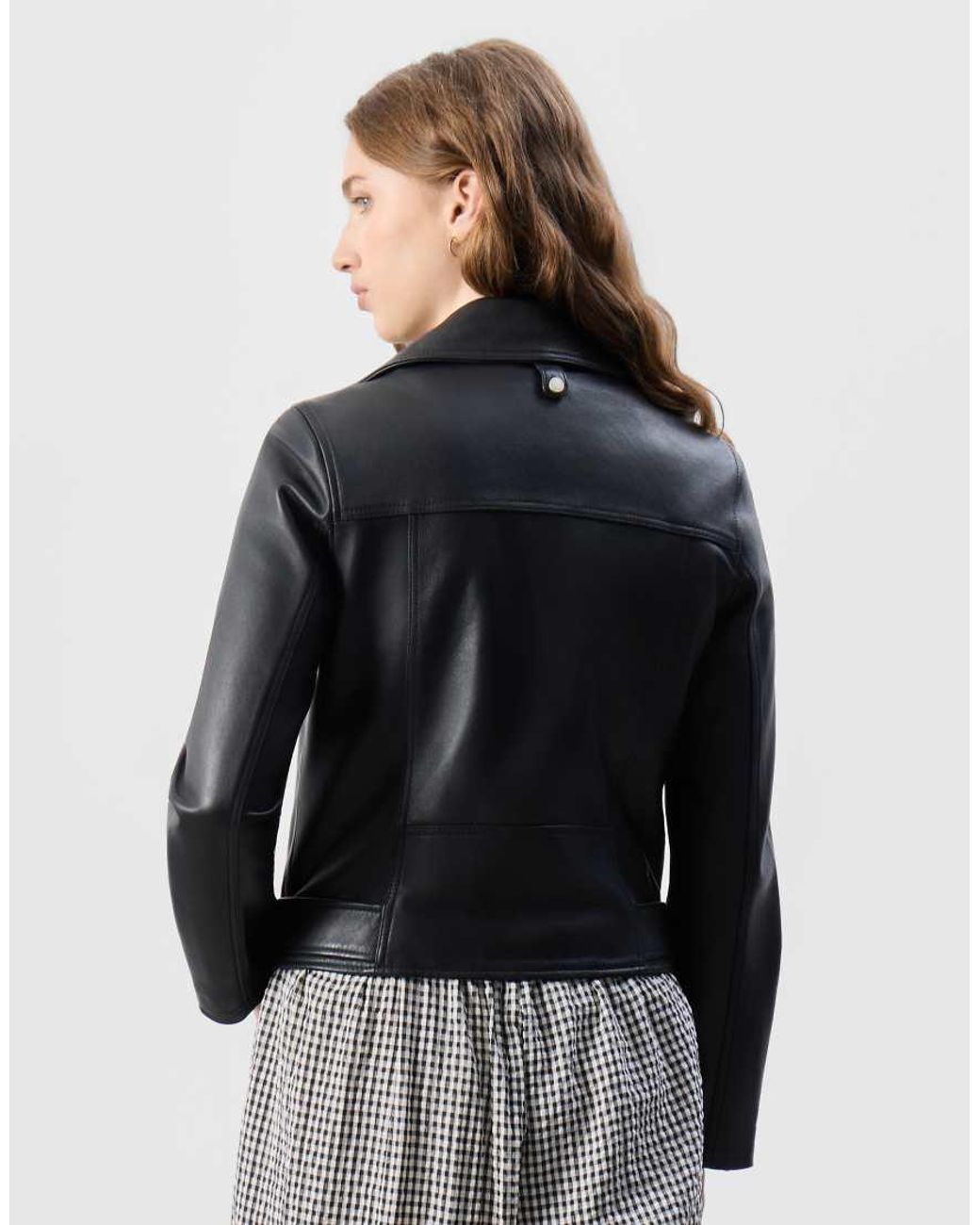Bolongaro Trevor Gray Real Leather Sansa Biker Jacket