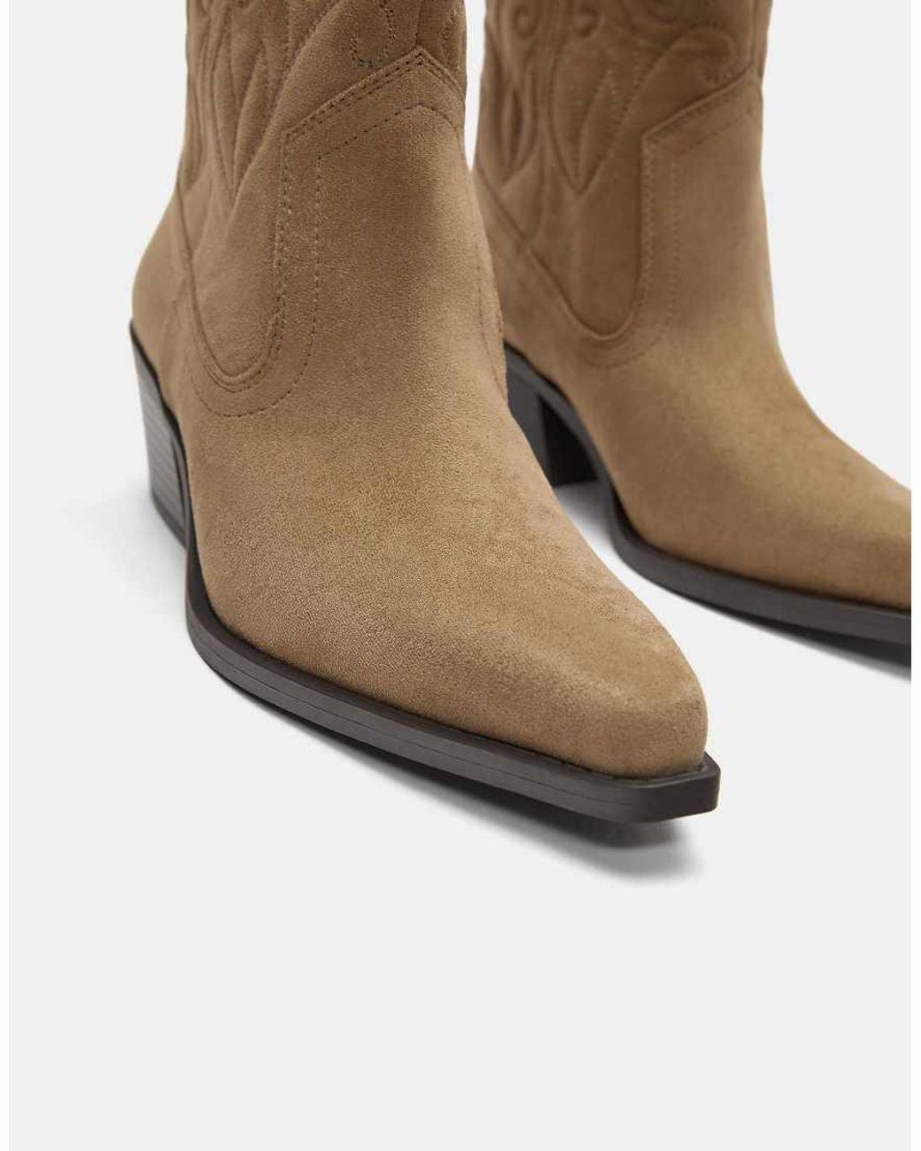 Pull&Bear Natural Cowboy Boots