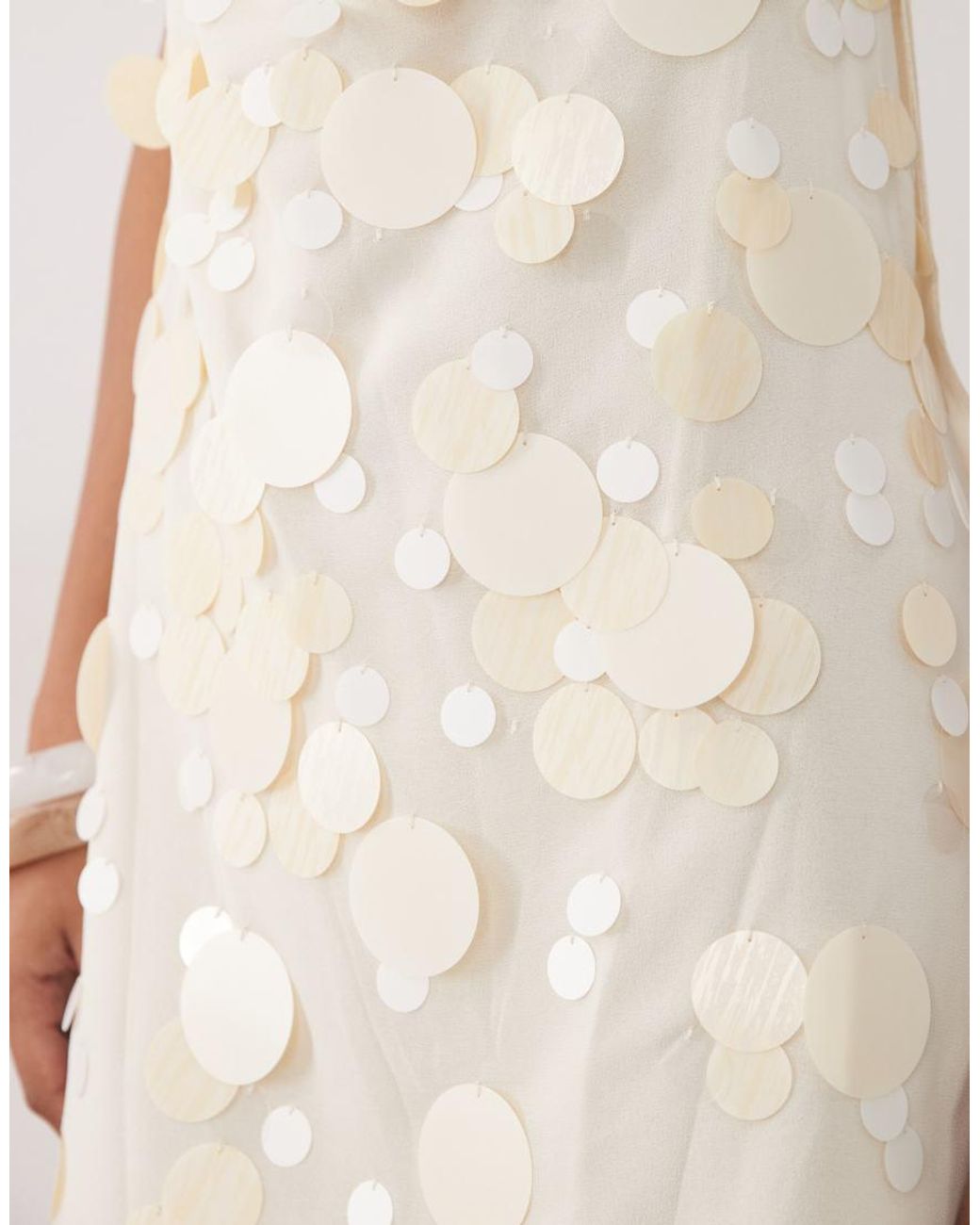 Mango White Capsule Embellished Mini Dress