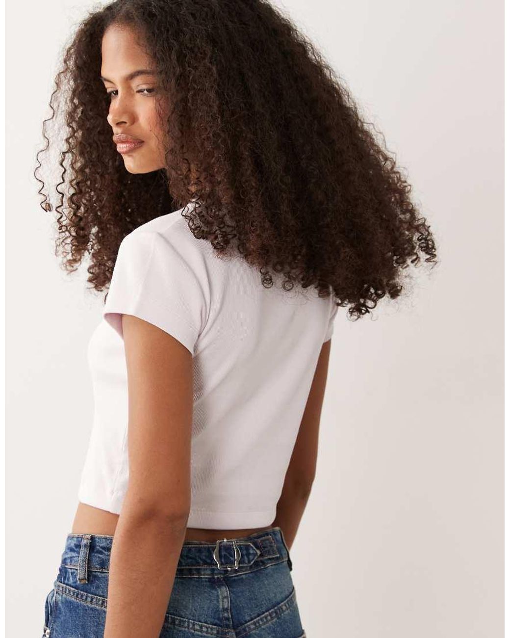 Calvin Klein Brown Monologo Rib Baby Tee