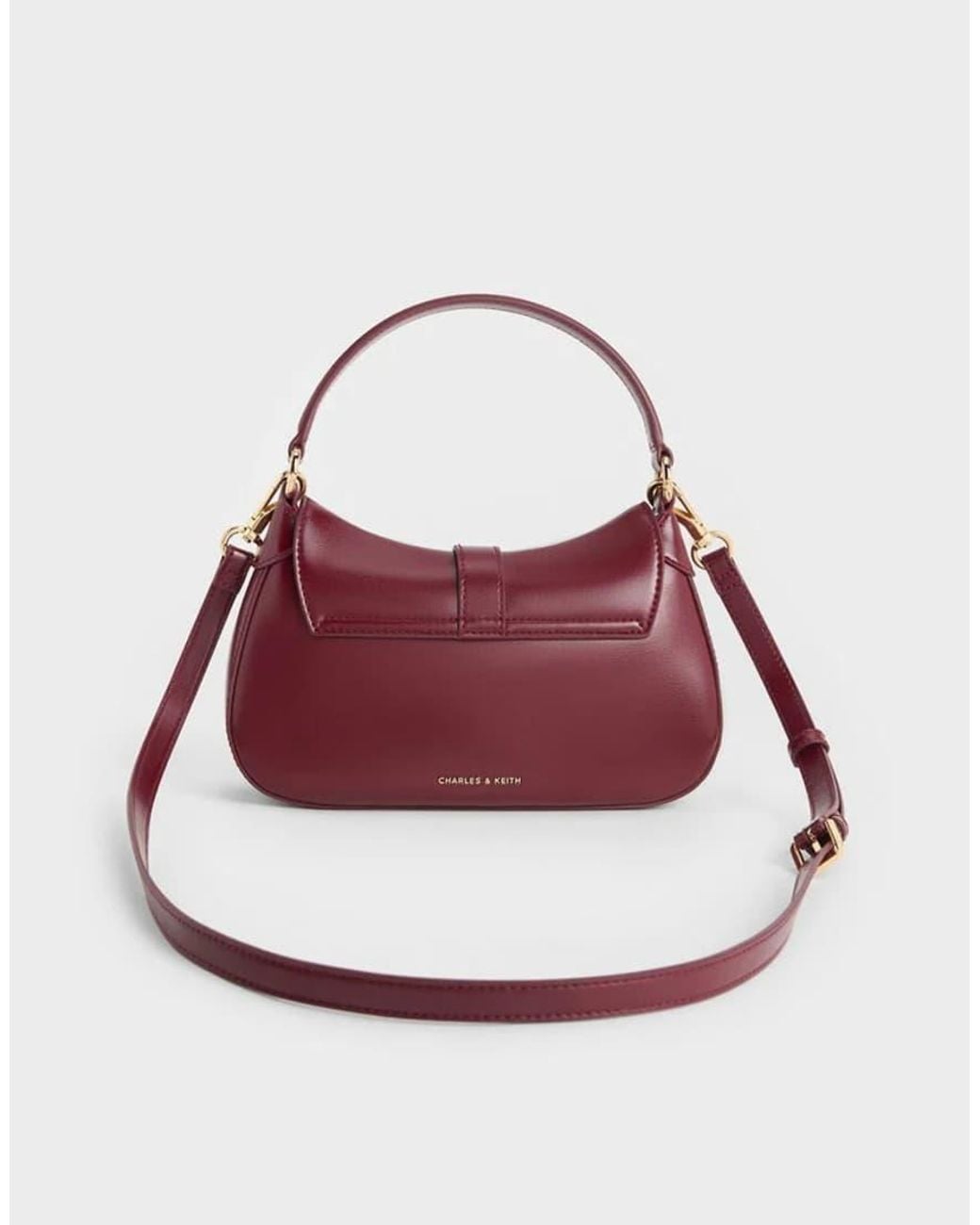 Charles & Keith Purple Agatha Chain Accent Bag