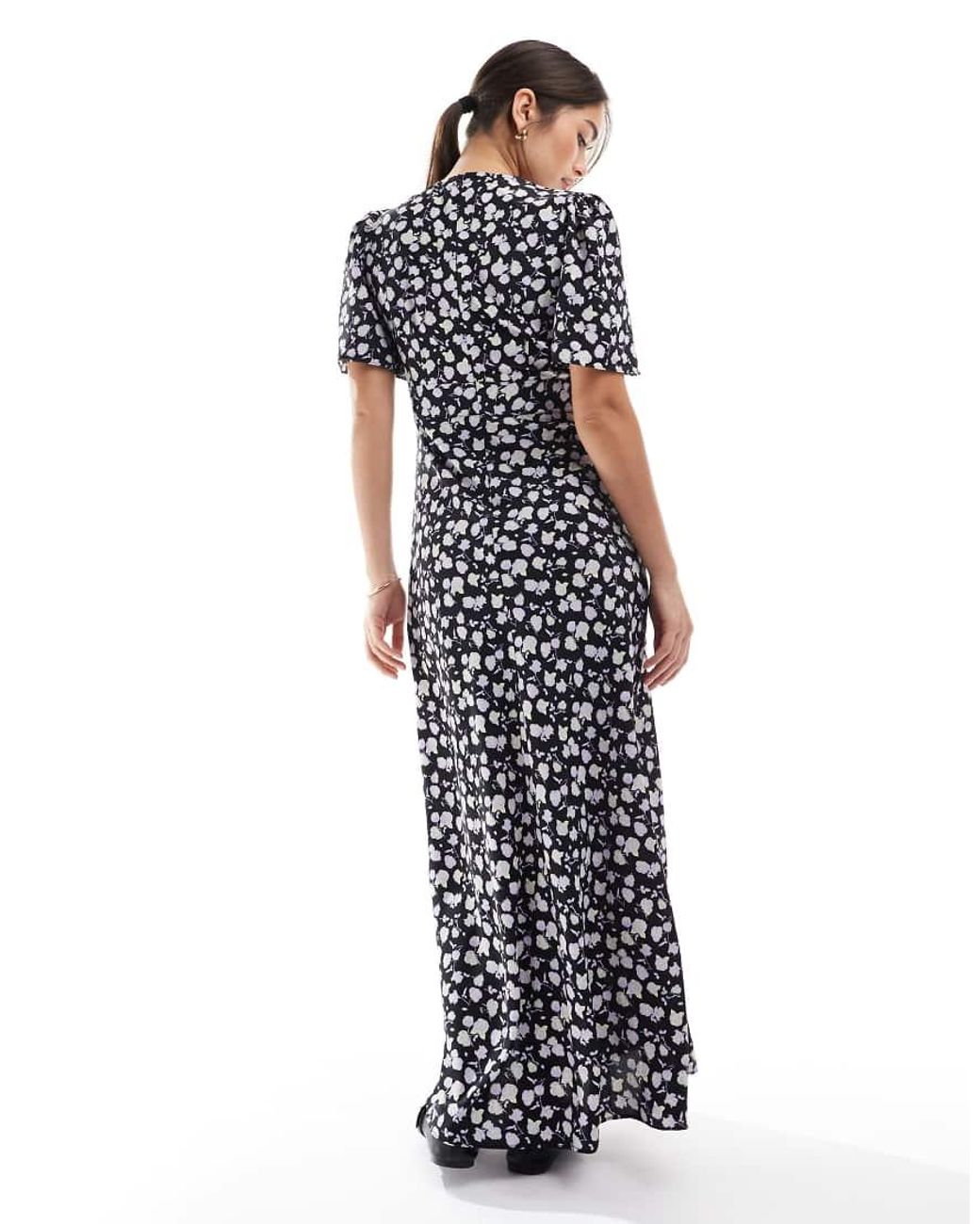 Glamorous Black V-Neck Maxi Tea Dress