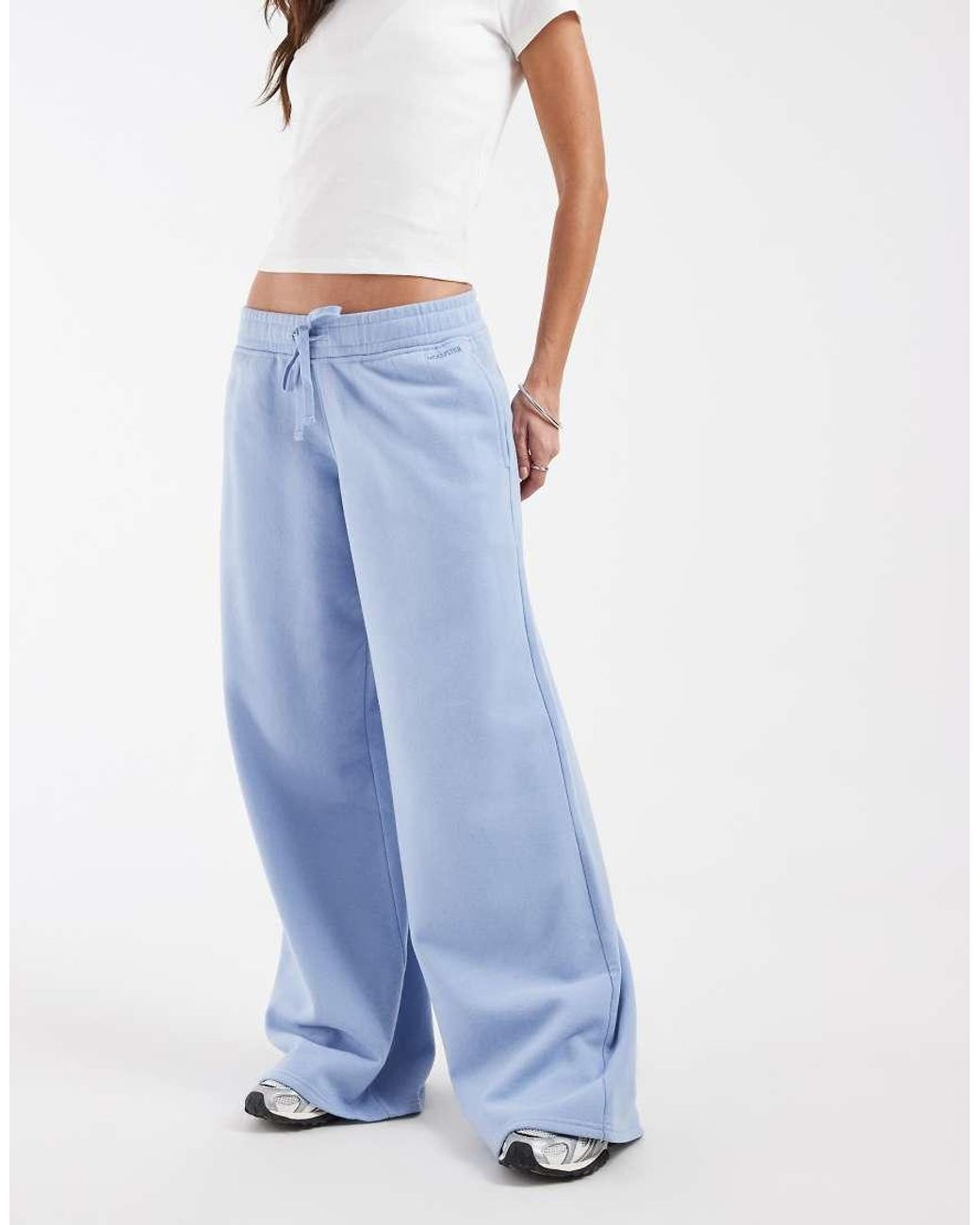 Hollister Blue Low Rise Wide Leg joggers