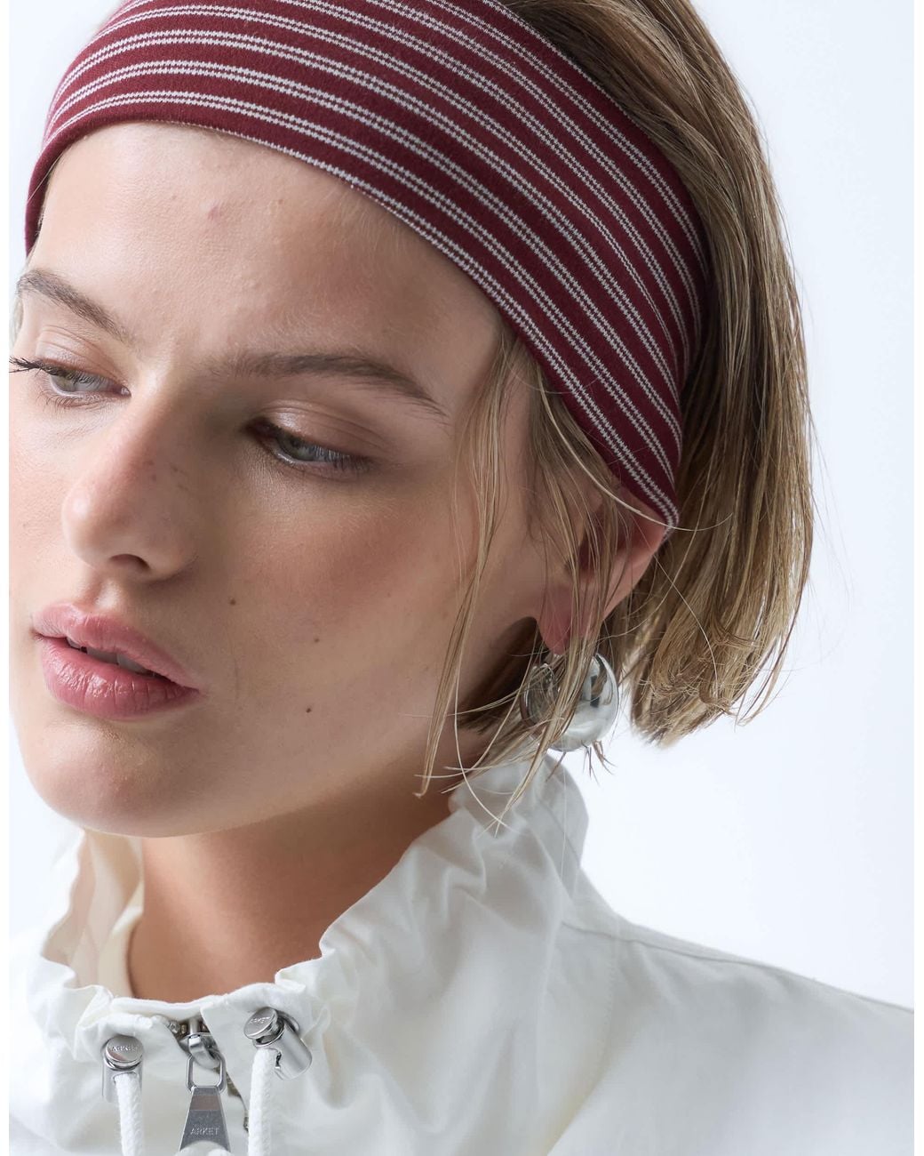 ASOS Brown Striped Jersey Headband