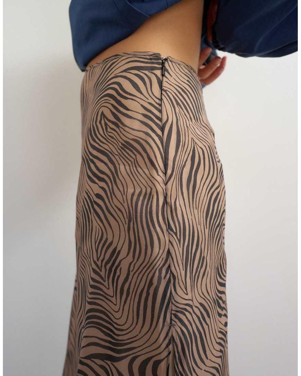 TOPSHOP Blue Organza 90S Length Skirt
