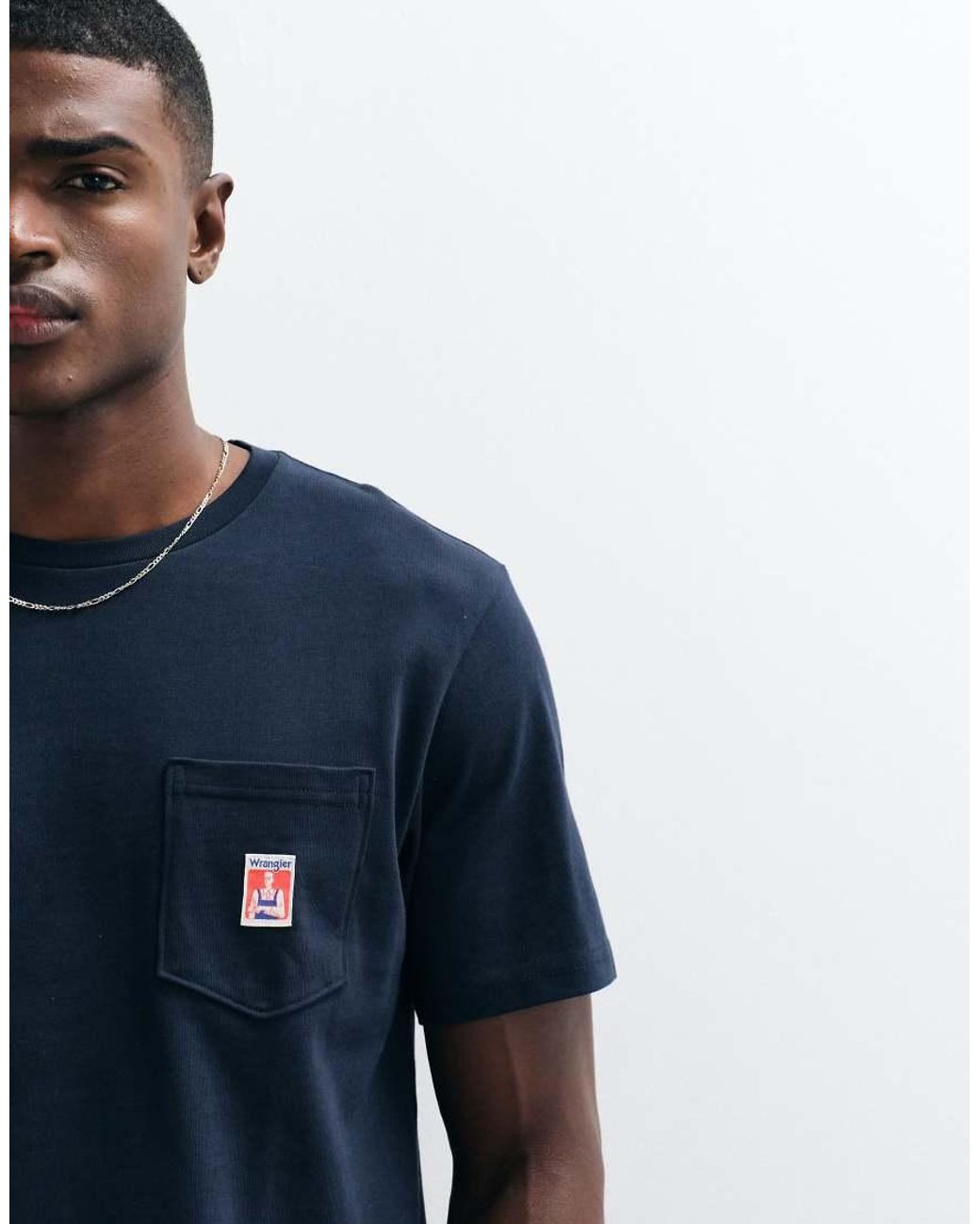 Wrangler Blue Pocket Tee for men