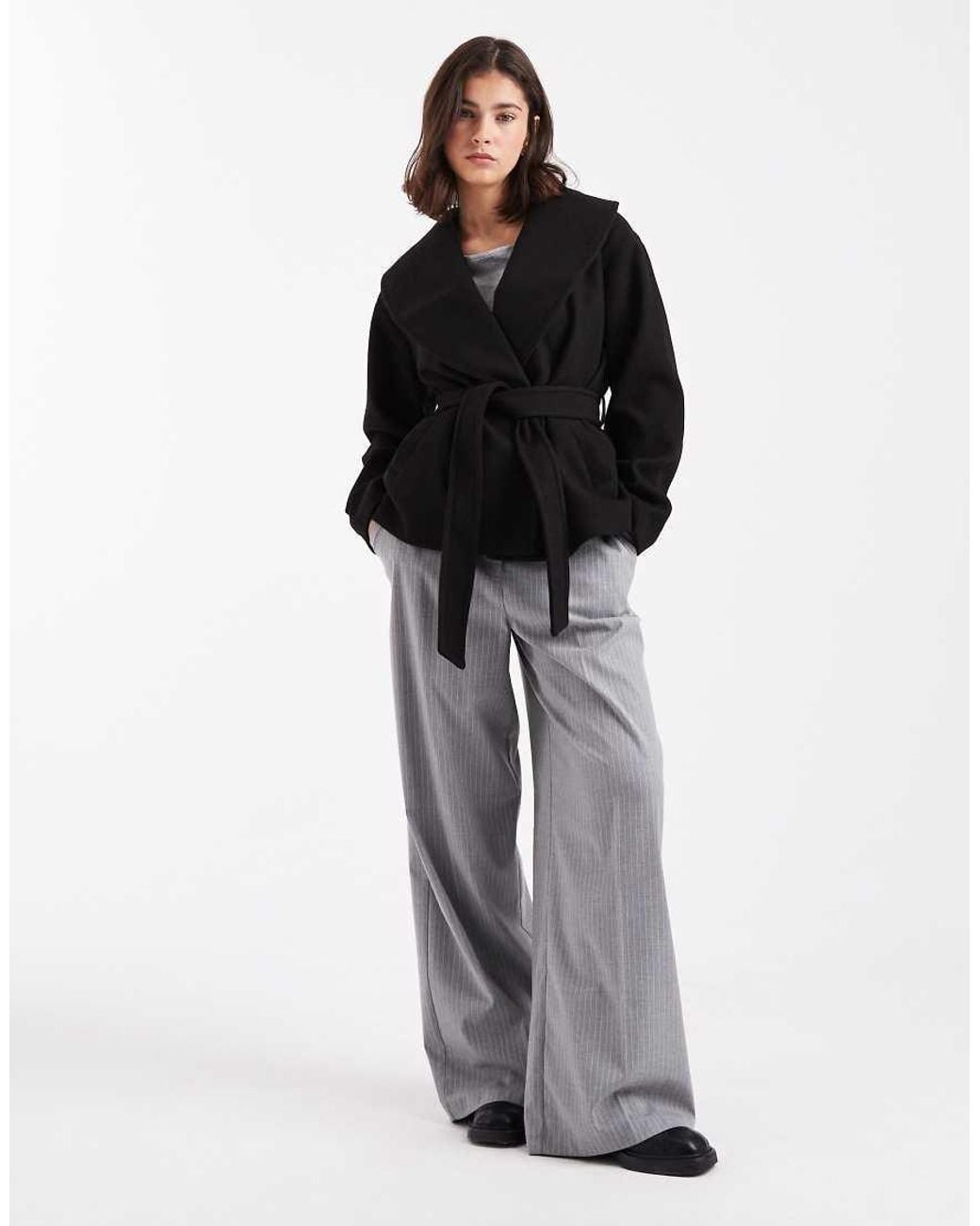 Vero Moda Black Belted Short Formal Jacket