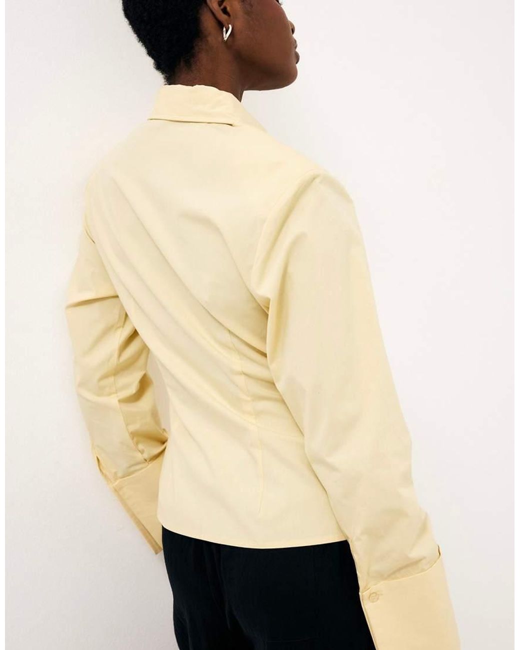 NA-KD Natural Belt Detail Fitted Shirt