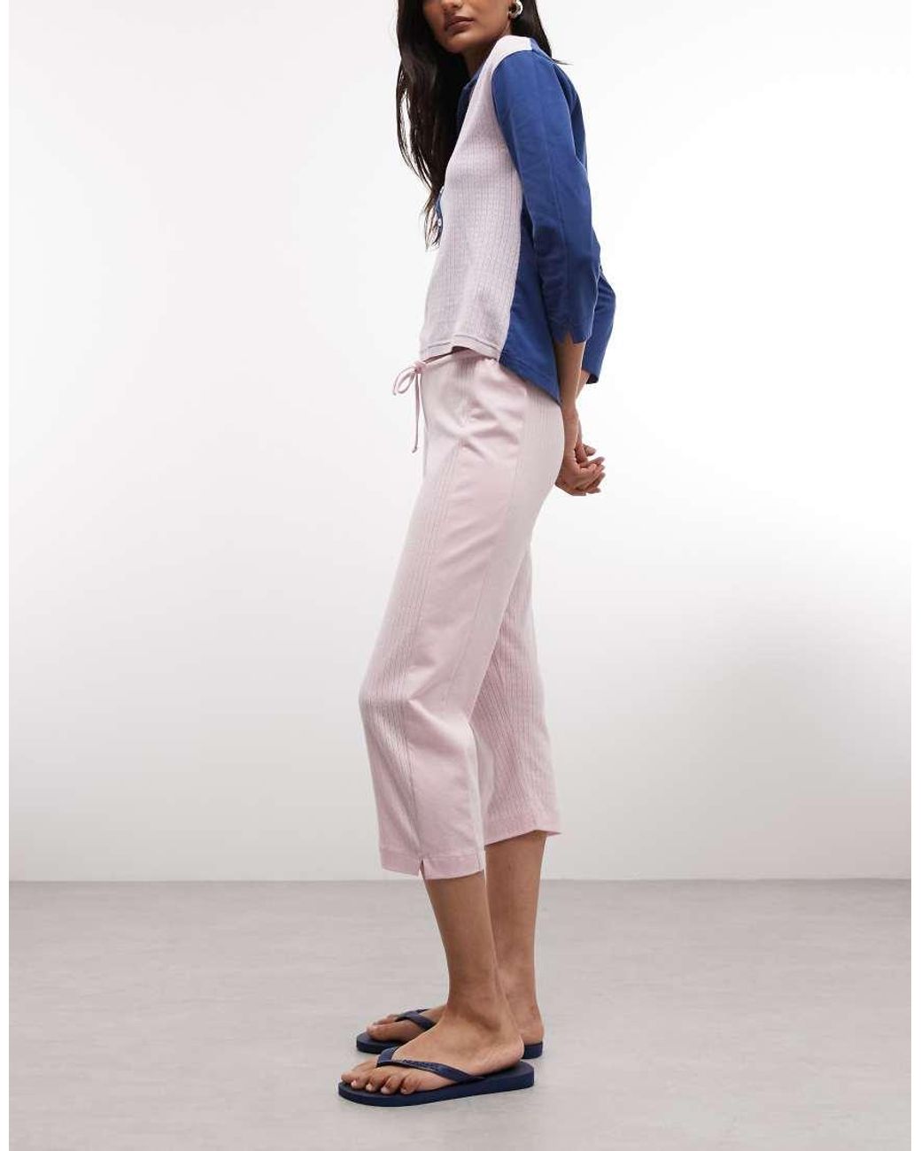 Susmie's Pantaloni Pointelle A Soffione Coordinati di Susmie's in Pink