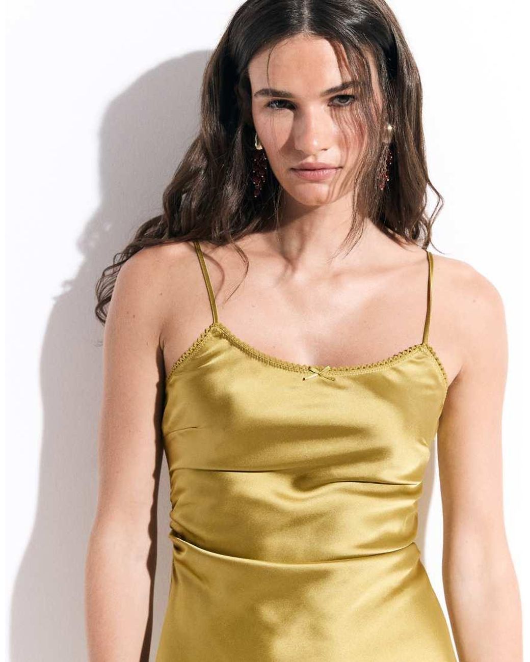 ASOS White Satin Slip Mini Dress
